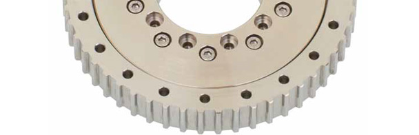 iglidur® PRT slewing ring bearing toothed in stainless steel