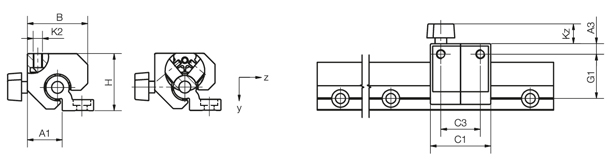 Manual clamp for hybrid bearings