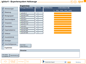 Go to iglidur® bar stock service life calculator