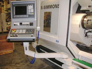 Control console on machine tool 