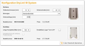 DryLin® W configuration