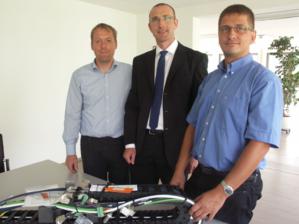 From left: Christian Koch (Jenaer Antriebstechnik), Yve Kirsch (igus®), Stephan Preuß (Jenaer Antriebstechnik).