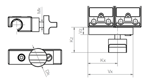 Dimensions hand clamp