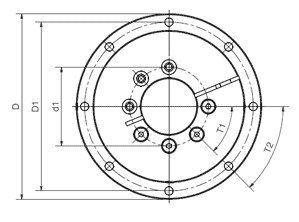 Slewing ring bearing with head ring for clamping