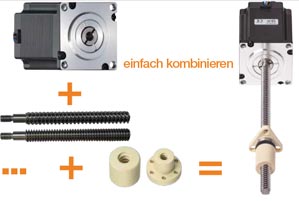 lead screw motor sizes