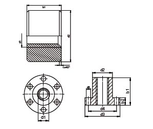 two-start lead screws sizes