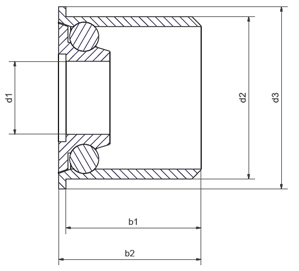 End cap with threaded insert