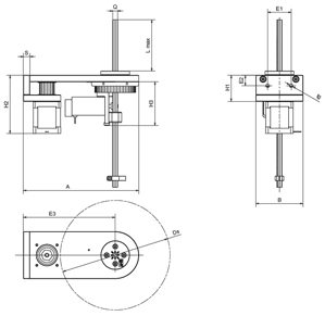 Lift/swivel unit HSQ