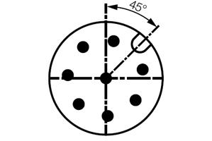 M12 8-Pol socket