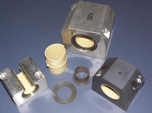 Photo of split ‘drylin® R’ linear plain bearings