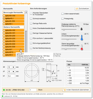 Go to the piston ring product finder