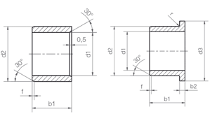 Dimensions according to ISO 3547-1 and special dimensions