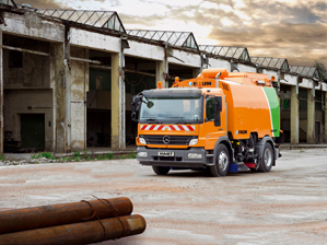 Photo of a mounted sweeper