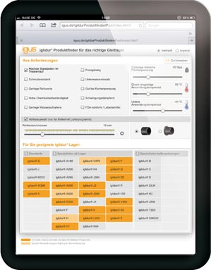 Go to the iglidur® product finder