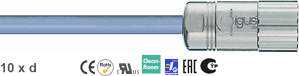 Chainflex® PUR resolver cable Control Techniques