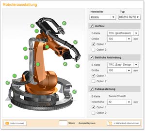 Go to robot equipment finder