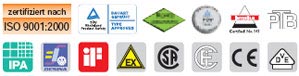 Test certificates, quality seal, etc., from igus® products