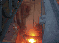 Crane in metal processing