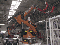 Robot in car factory