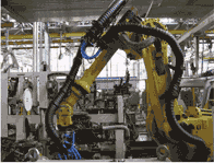 Spot-welding robot