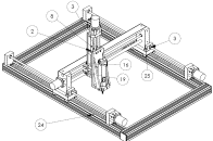 Drawing of the engraving machine  