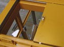 Roof sliding door for entering crane cabin