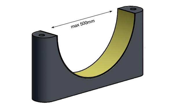 Pillow block bearing with large diameter