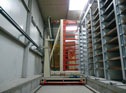 Shelving system for concrete bricks