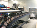 Cutting machine for carbon fibre pipes